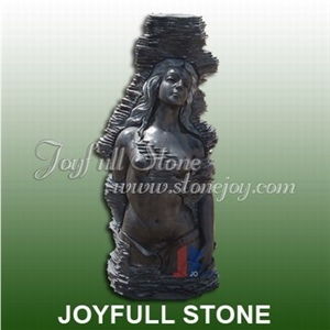 Marble Water Feature, Lady Fountain, Marble Lady