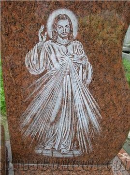 Granite Red Tombstone