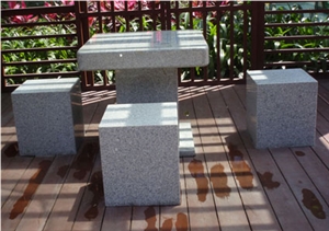 Grey Granite Table Bench