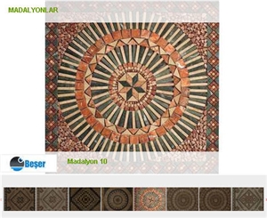 Travertine Mosaic Medallion