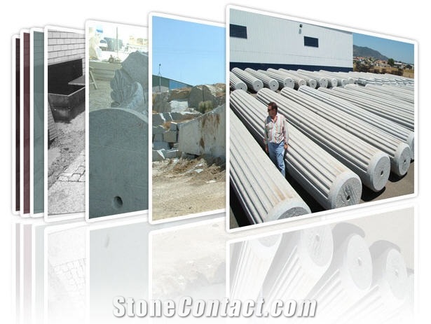 Spain Grey Granite Columns,Roman Column, Handcraft Columns, Gris Quintana Grey Granite Roman Columns