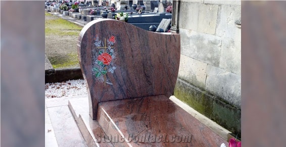 Multicolor Red Granite Monument