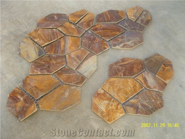 Yellow Slate on Mesh