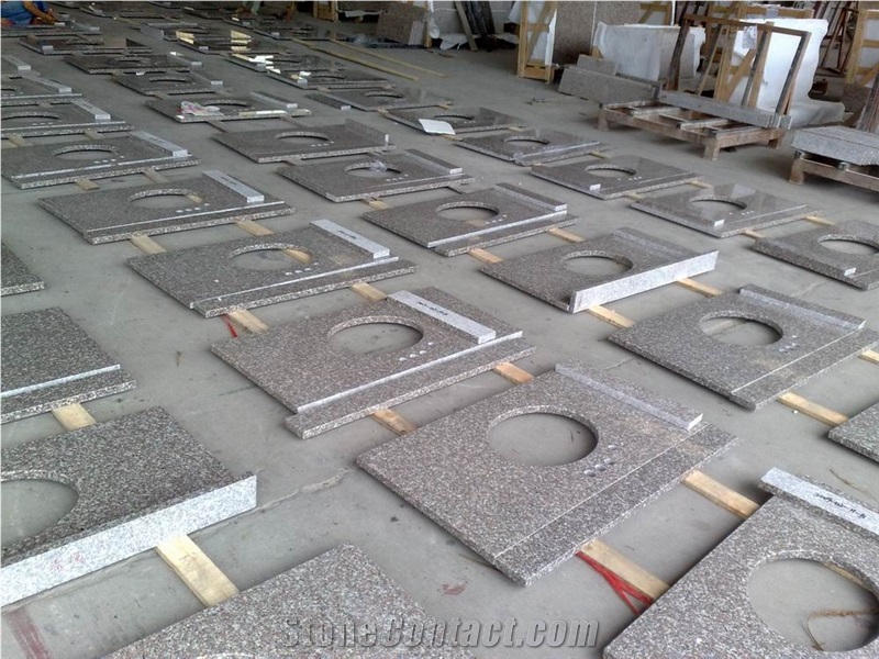 G664 Granite Vanity Top, China White Granite Bath Top