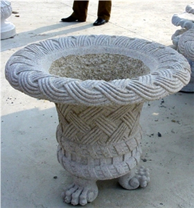 Yellow Granite Flowerpot