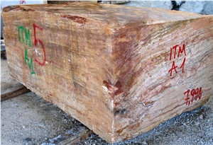 Red Travertine Blocks