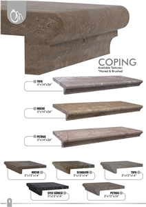 Copings Honed and Brushed