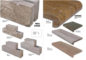 Travertine Wall Stone, Pool Coping