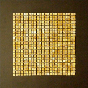 Byzantine Gold Travertine Tumbled Mosaic