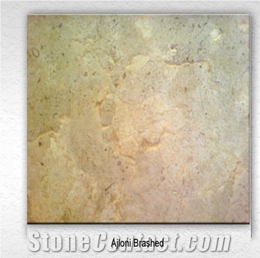 Ajloun Sahara Limestone Brushed Slabs & Tiles, Jordan Yellow Limestone