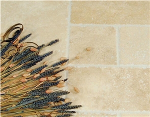Medium Travertine Chiseled Edge Opus Pattern