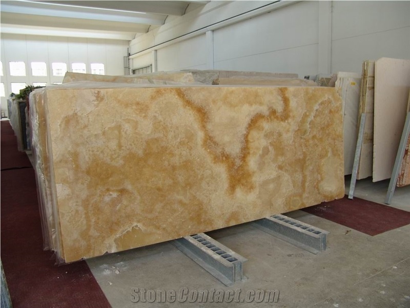 Honey Onyx Crema Slabs, Turkey Brown Onyx