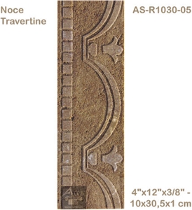 Noce Travertine Brown Relief Border Line
