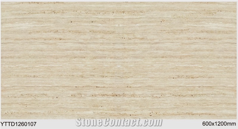 Travertino, Super White/Black, Rustic Tiles