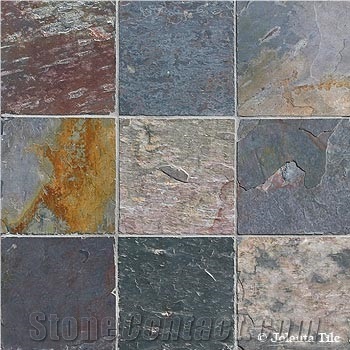 Indian Multicolor Slate Slabs & Tiles