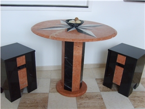 Marble Table and Benches