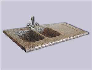Pink Porrino Kitchen Wash Basin, Rosa Angelina Pink Granite