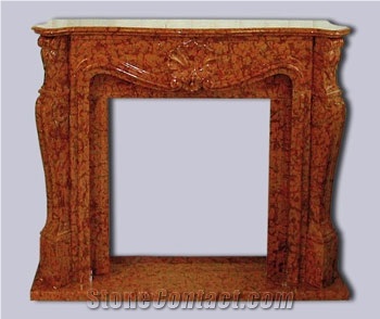 Rosa Verona Marble Fireplace