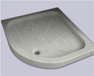 White Carrara Shower Bath Plate White Carrara Shower Bath Plate