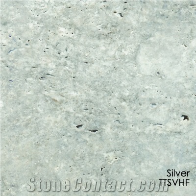 Afyon Silver Travertine Slabs & Tiles, Turkey Grey Travertine
