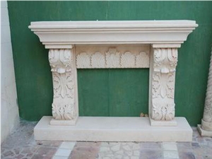 Denizli Beige Travertine Fireplaces