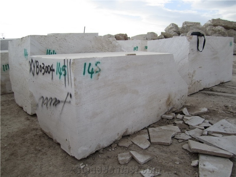 Light Travertine Sea Gull, Ivory Travertine Block, Beige Travertine Blocks