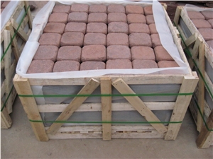 Pink Sandstone Tumbled Cubestone