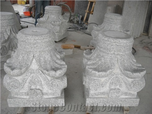 White Granite Column Base