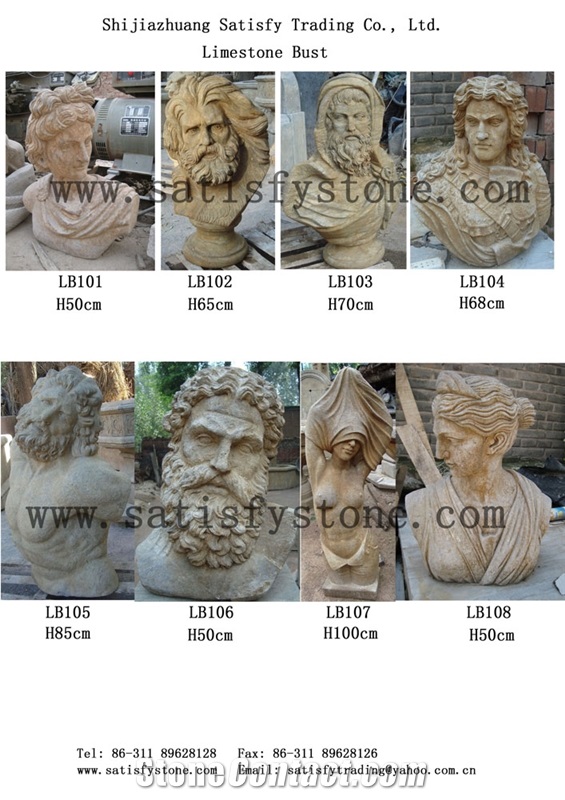Chinese Limestone Bust
