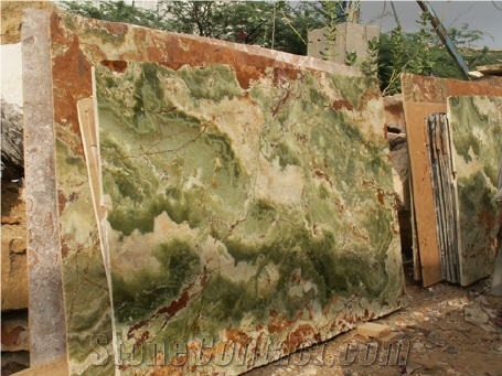 Multicolor Green Onyx Slabs