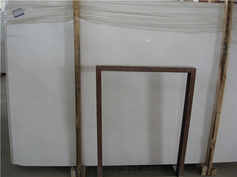 Polished Greek Ariston Marble Slab, Greece White Marble for Wall, Flooring,Etc