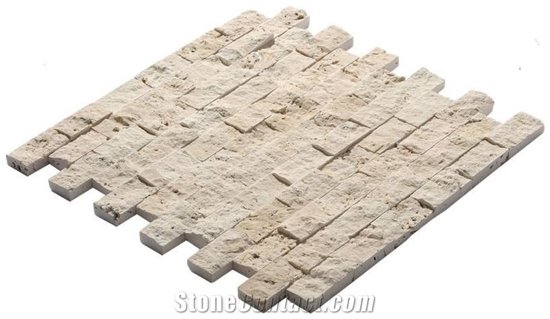 Classic Travertine Split Face Mosaic