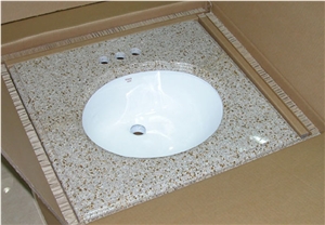 Prefab Homes Natural Stone Yellow Granite Bath Tops