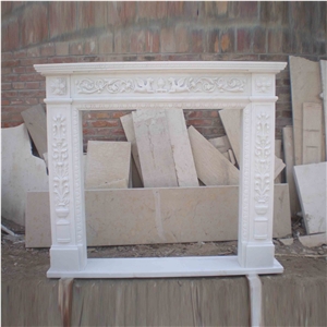 White Marble Fireplace Mantel