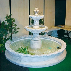 White Marble Indoor Fountain