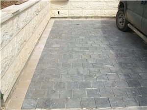Birzeit Stone - Jerusalem Grey Stone Landscaping, Birzeit Grey Limestone Cobble, Pavers