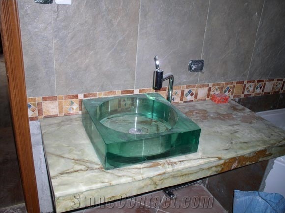 Light Green Onyx Vanity Top