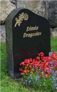 Black Granite Gravestone, Headstone