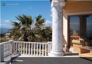 Pirgon White Marble Column