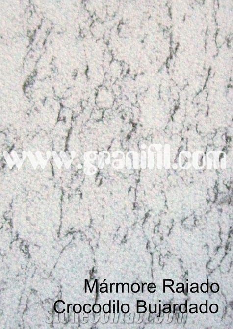 Marble Raiado Crocodilo Bujardado Marble Tile,whie Marble