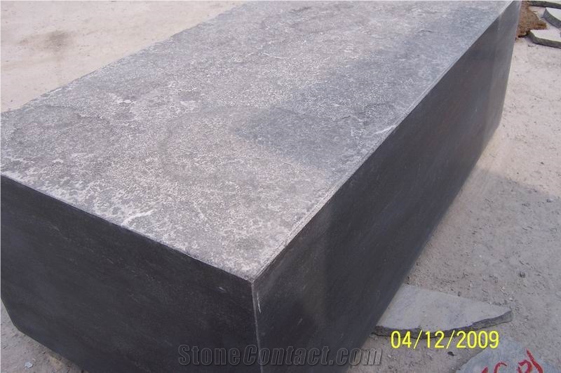 Flamed Blue Stone Block