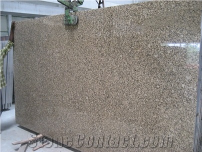 India Crystal Yellow Granite Slab