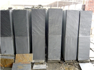 Slate Flooring Tiles, China Black Slate