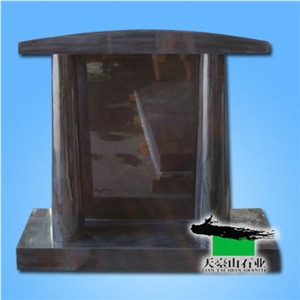 Absolute Hebei Black Granite Tombtones, Shanxi Black Granite Monument, Tombstone