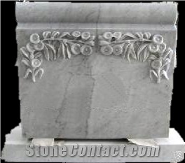 Angle Gravestone, Grey Marble Gravestone