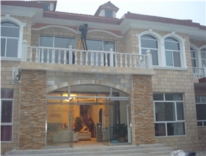 Quartzite Stone Veneer Project, Yellow Quartzite Veneer