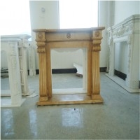Resin Yellow Fireplace Mantel, Resin Yellow Marble Fireplace Mantel