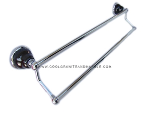 Granite Double Bar Absolute Black,Chrome Finish