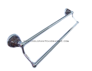 Granite Double Towel Bar Dakota Mahogany,Chrome Fi