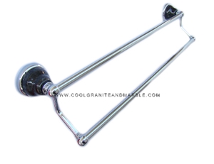 Granite Double Towel Bar Emerald Pearl,Chrome Fini